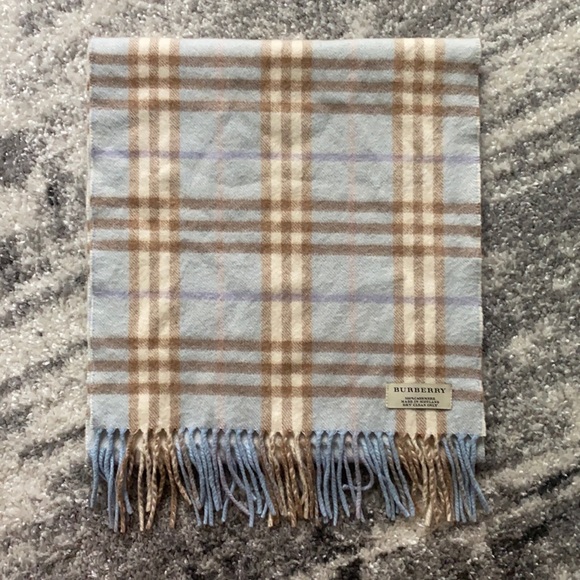 BURBERRY AUTHENTIC CASHMERE CHECK SCARF - Picture 1 of 2